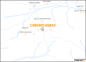 map of Chahār Chūbeh