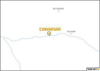 map of Chahār Dar