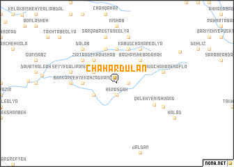 map of Chahār Dūlān