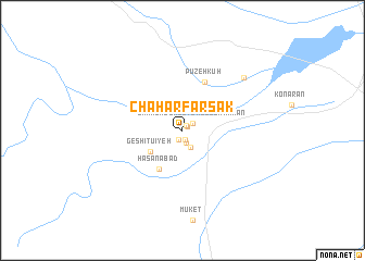 map of Chahār Farsak