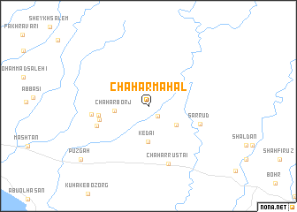 map of Chahār Maḩāl