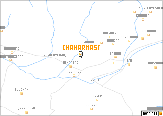 map of Chahār Mast