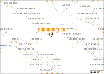 map of Chahār Meleh