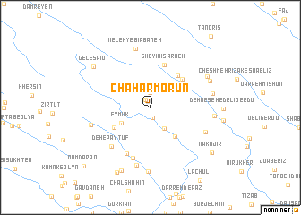 map of Chahār Morūn