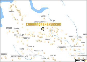 map of Chahār Qāsh-e Kūrkūr