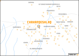 map of Chahār Qeshlāq