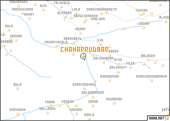 map of Chahār Rūdbār