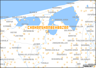 map of Chahār Shanbeh Bāzār