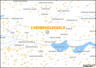 map of Chāh Bahādurwāla