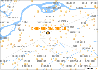 map of Chāh Bahādurwāla