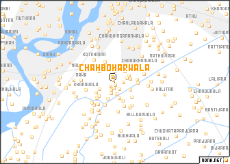 map of Chāh Boharwāla