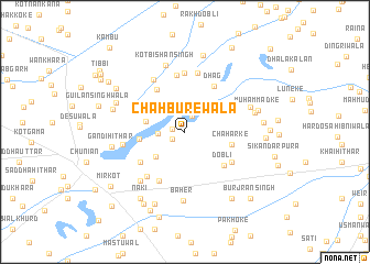 map of Chāh Būrewāla