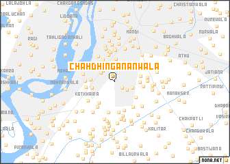 map of ChāhDhingānānwāla