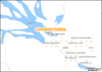 map of Chāh-e Amīnābād