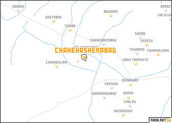 map of Chāh-e Hāshemābād