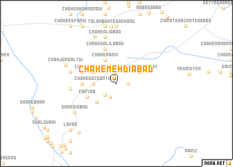 map of Chāh-e Mehdīābād