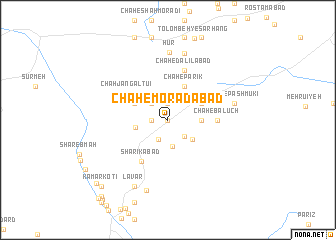 map of Chāh-e Morādābād