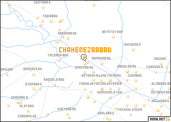 map of Chāh-e Reẕāābād