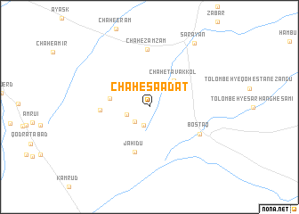 map of Chāh-e Sa‘ādat