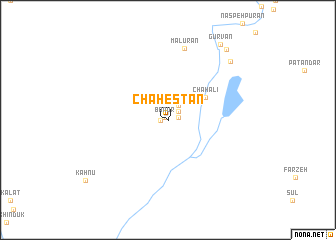 map of Chāhestān