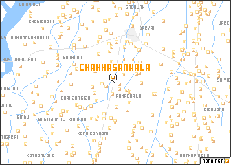 map of Chāh Hasanwāla