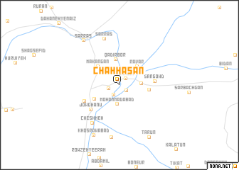 map of Chāh Ḩasan