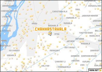 map of Chāh Hastawāla