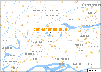 map of Chāh Jahanewāla