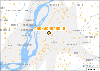 map of Chāh Jamanwāla