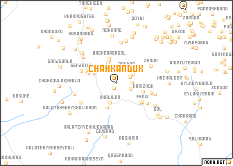 map of Chahkandūk