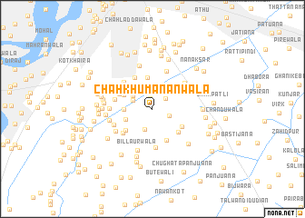 map of Chāh Khumānānwāla