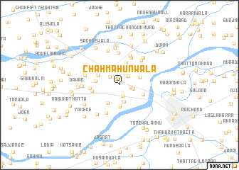 map of Chāh Mahūnwāla