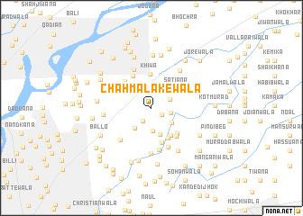 map of Chāh Malakewāla