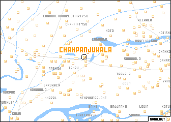 map of Chāh Panjuwāla