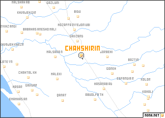 map of Chāh Shīrīn