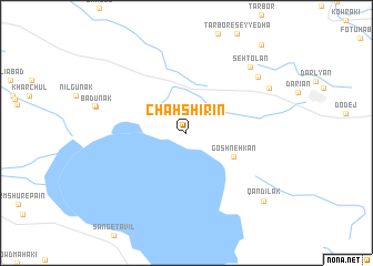 map of Chāh Shīrīn