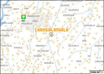 map of Chāh Siālānwāla