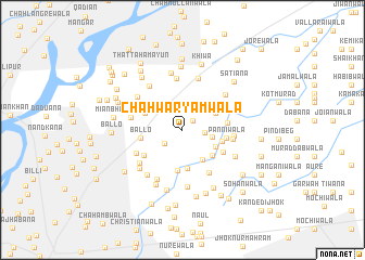 map of Chāh Waryāmwāla