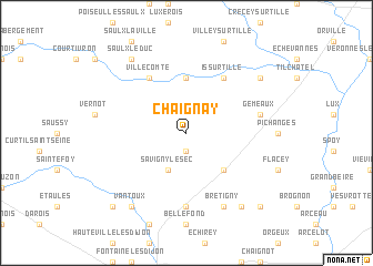 map of Chaignay