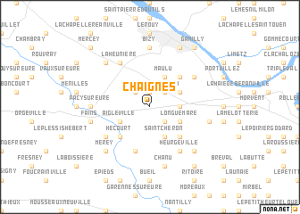 map of Chaignes