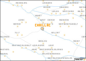 map of Chaillac