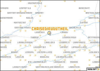 map of Chaise-Dieu-du-Theil