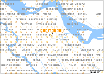 map of Chaitāgrām