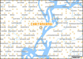 map of Chaitankāndi