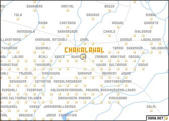 map of Chak Alāwal