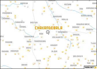 map of Chākand-e Bālā