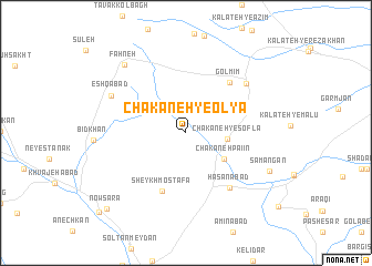 map of Chakaneh-ye ‘Olyā