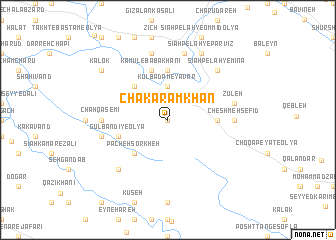 map of Chākaram Khān