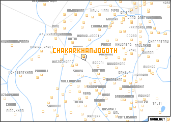 map of Chākar Khān jo Goth