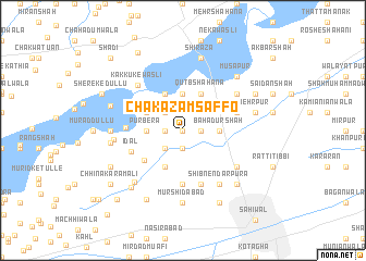 map of Chak Āzam Saffo